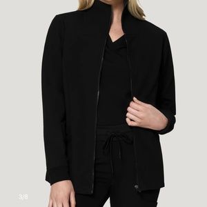 Mandala black scrub jacket